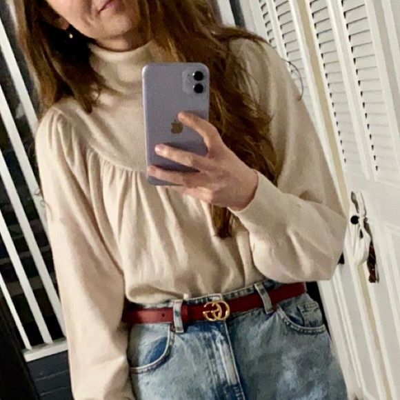 Madewell Women's Cream Cowl Neck Sweater Long Sleeve - Picture 2 of 4